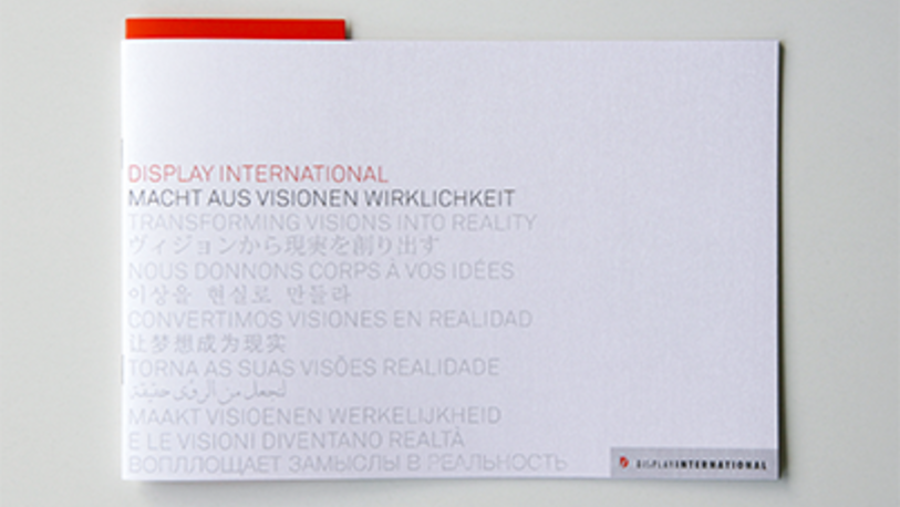 Corporate Identity Corporate Literatur Design Display International